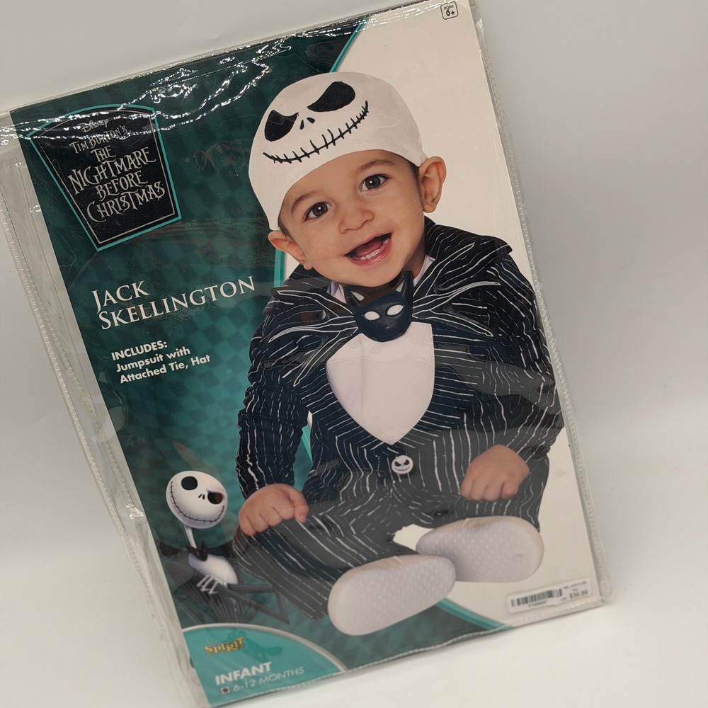Spirit Halloween Jack Skellington Infant Costume 6M Nightmare Before Christmas